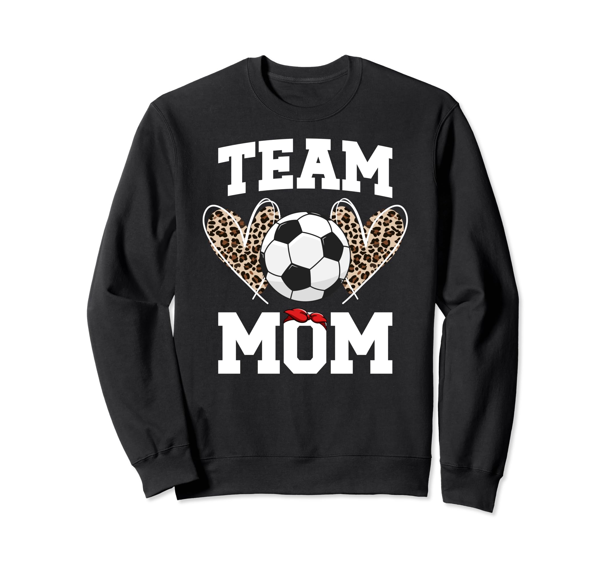 Team Mom Heart Soccer Team Mom Soccer Sweatshirt - Graphic Print Unisex