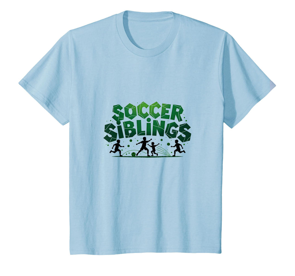 Soccer Siblings Family Teamwork T-Shirt - Casual Everyday Wear Men Women