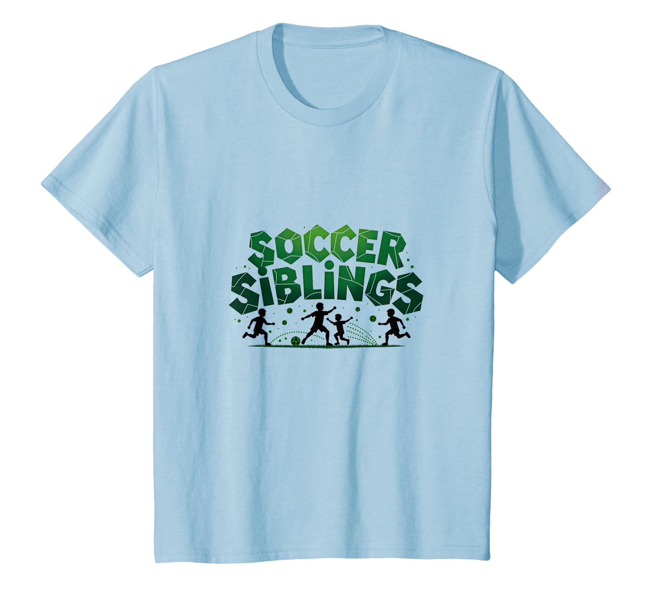 Soccer Siblings Family Teamwork T-Shirt - Casual Everyday Wear Men Women