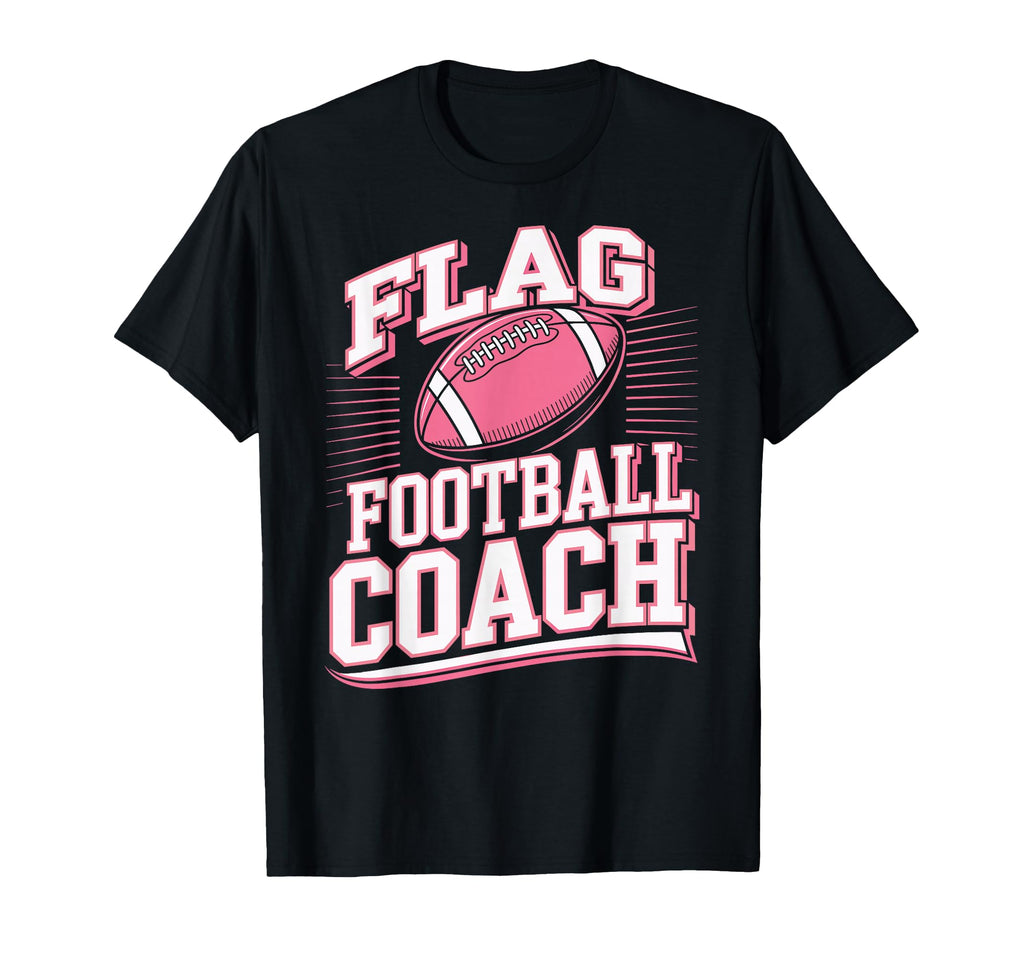 Flag Football Coach T-Shirt - Minimalist Print for Adults