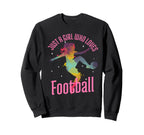 Just Who Loves Football Player Soccer Sweatshirt - Custom Art Print Unisex