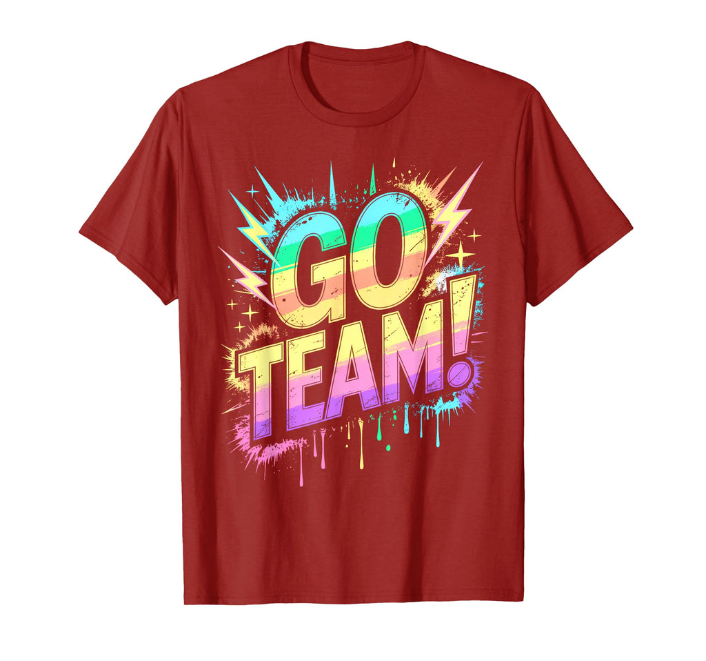 Go Team Sports Tournament Game Day T-Shirt - Fun Novelty Design Men Women