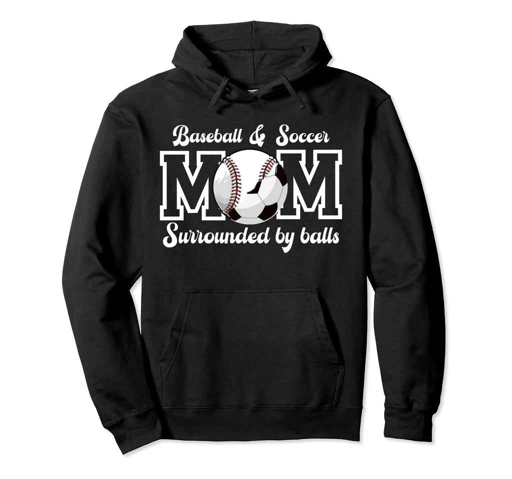 Soccer And Baseball Mom Funny Hoodie - Minimalist Print for Adults