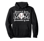 Soccer And Baseball Mom Funny Hoodie - Minimalist Print for Adults
