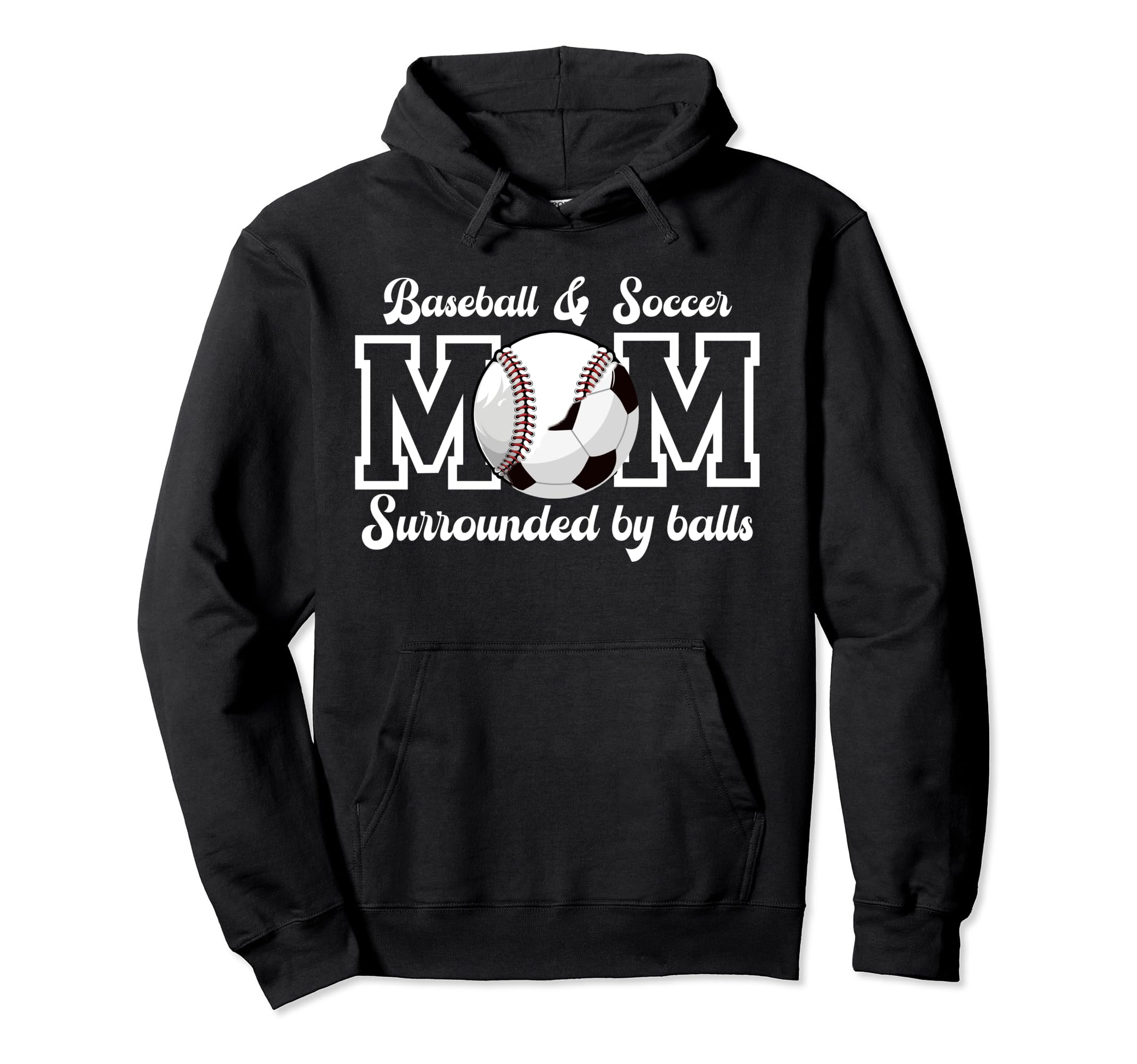 Soccer And Baseball Mom Funny Hoodie - Minimalist Print for Adults