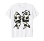 Game Day Soccer Bow Coquette Sports T-Shirt - Unique Graphic for Adults
