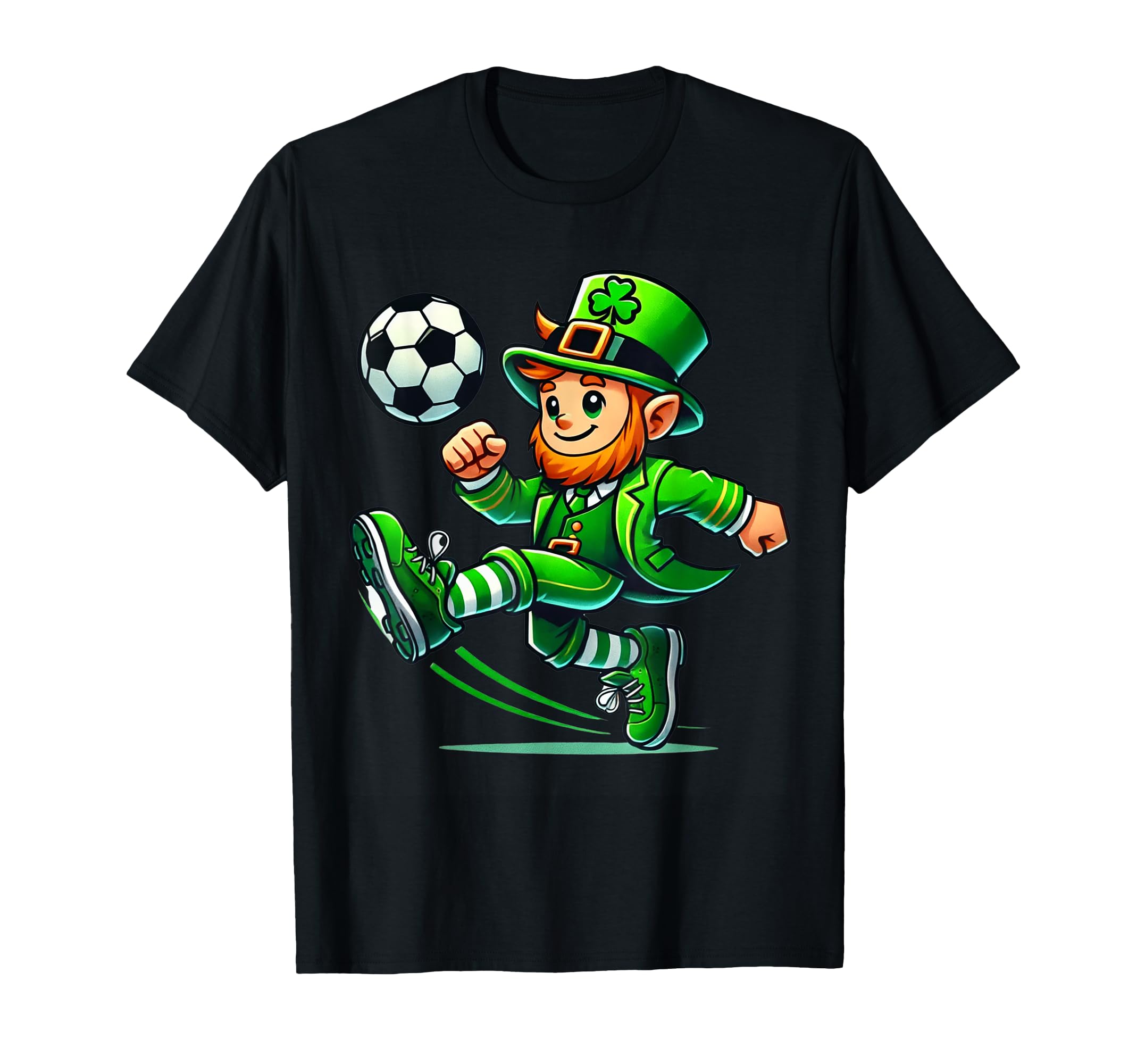 Leprechaun Soccer St Patricks Day T-Shirt - Fun Novelty Design for Adults