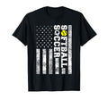 American Distressed Flag Funny Soccer T-Shirt - Minimalist Print Men Women