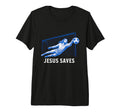 Funny Jesus Saves Soccer Goal Keeper T-Shirt - Streetwear Style Men Women