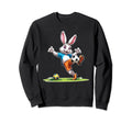 Easter Bunny Playing Soccer Sweatshirt - Aesthetic Graphic Men Women