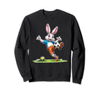 Easter Bunny Playing Soccer Sweatshirt - Aesthetic Graphic Men Women