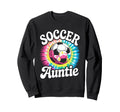 Soccer Aunt Auntie Tie Dye Sweatshirt - Casual Everyday Wear for Adults