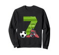7 Birthday Soccer 7 Year Old Sweatshirt - Trendy Graphic Men Women
