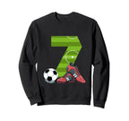 7 Birthday Soccer 7 Year Old Sweatshirt - Trendy Graphic Men Women