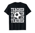 Soccer Teacher Cracked Wall T-Shirt - Casual Everyday Wear Men Women