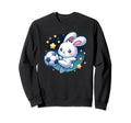 Soccer Player Bunny Rabbit Kicking Sweatshirt - Novelty Apparel for Adults