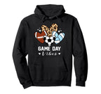 Game Day Vibes Funny Soccer Volleyball Hoodie - Novelty Apparel for Adults