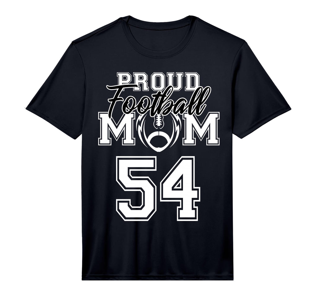 Custom Proud Football Mother Number 54 T-Shirt - Custom Art Print Unisex