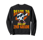 Ready To Kick Off 2Nd Grade Student Sweatshirt - Minimalist Print Unisex