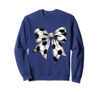 Coquette Bow Soccer Ball Mom Life Sweatshirt - Fun Novelty Design Unisex