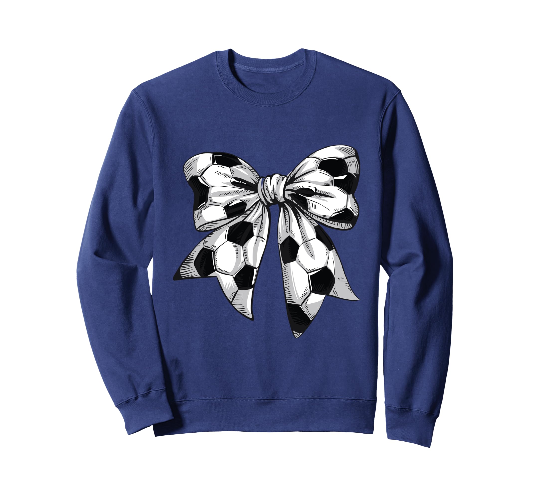 Coquette Bow Soccer Ball Mom Life Sweatshirt - Fun Novelty Design Unisex