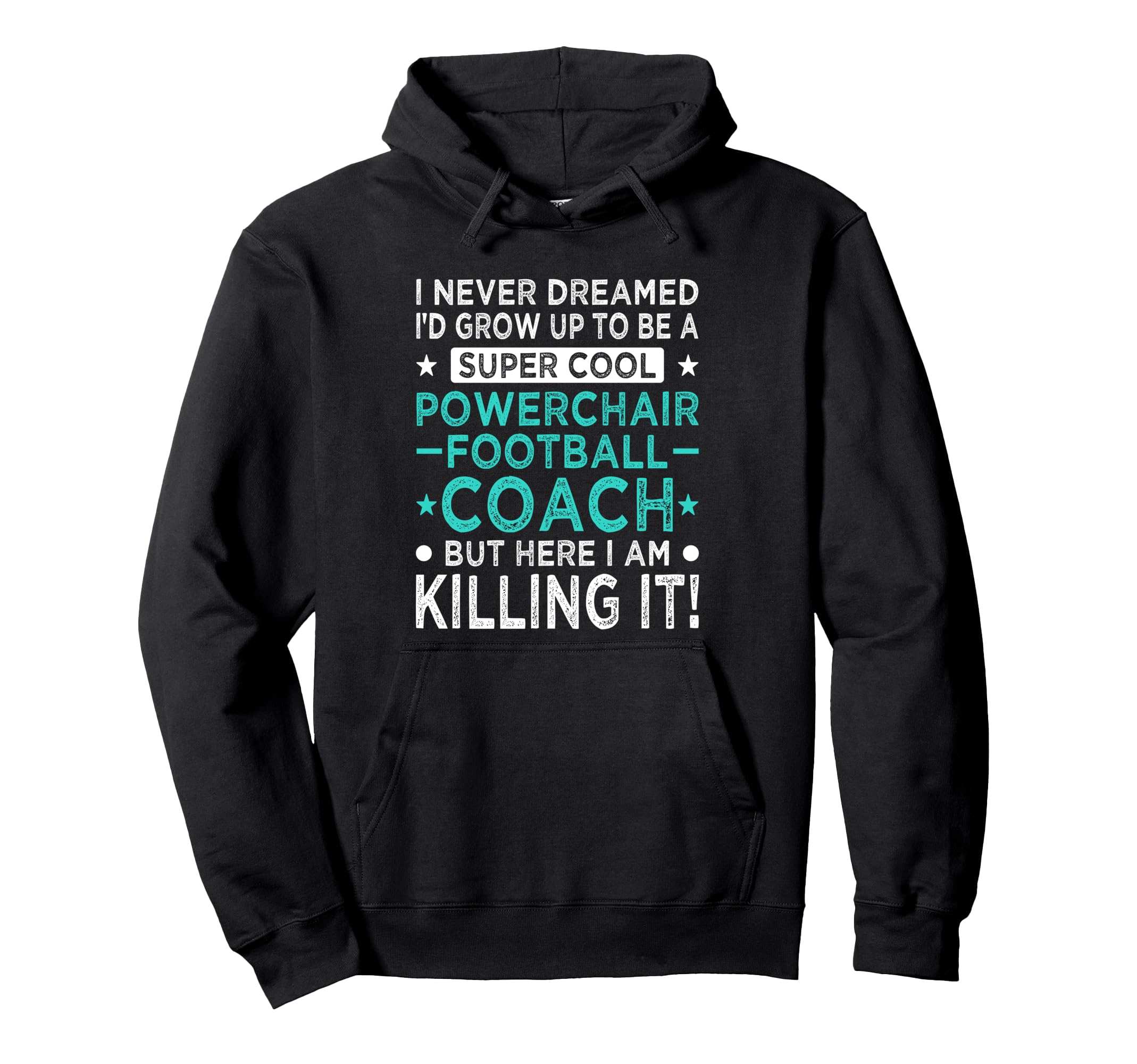 Powerchair Football Coach Funny Hoodie - Fun Novelty Design for Adults