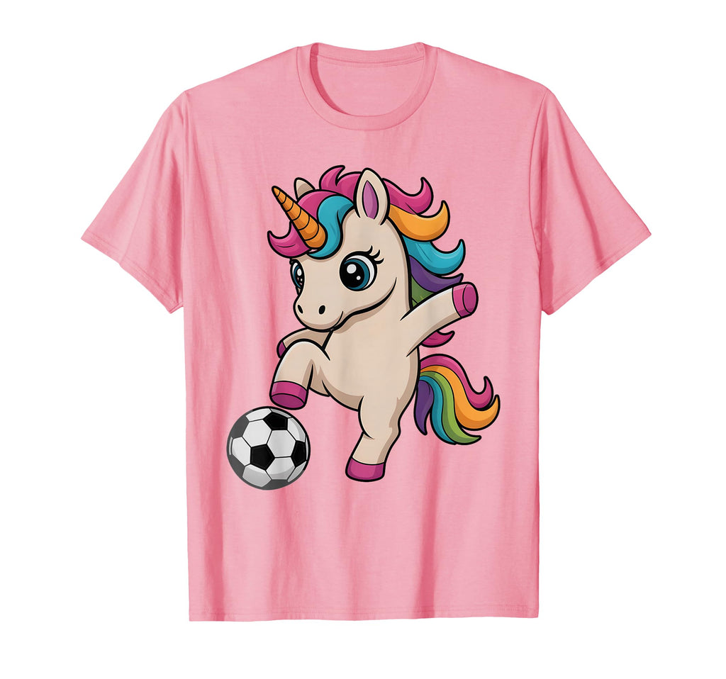 Unicorn Soccer Just Who Loves Score T-Shirt - Custom Art Print for Adults