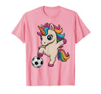 Unicorn Soccer Just Who Loves Score T-Shirt - Custom Art Print for Adults