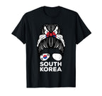 South Korea Flag Hairbun Football T-Shirt - Custom Art Print for Adults