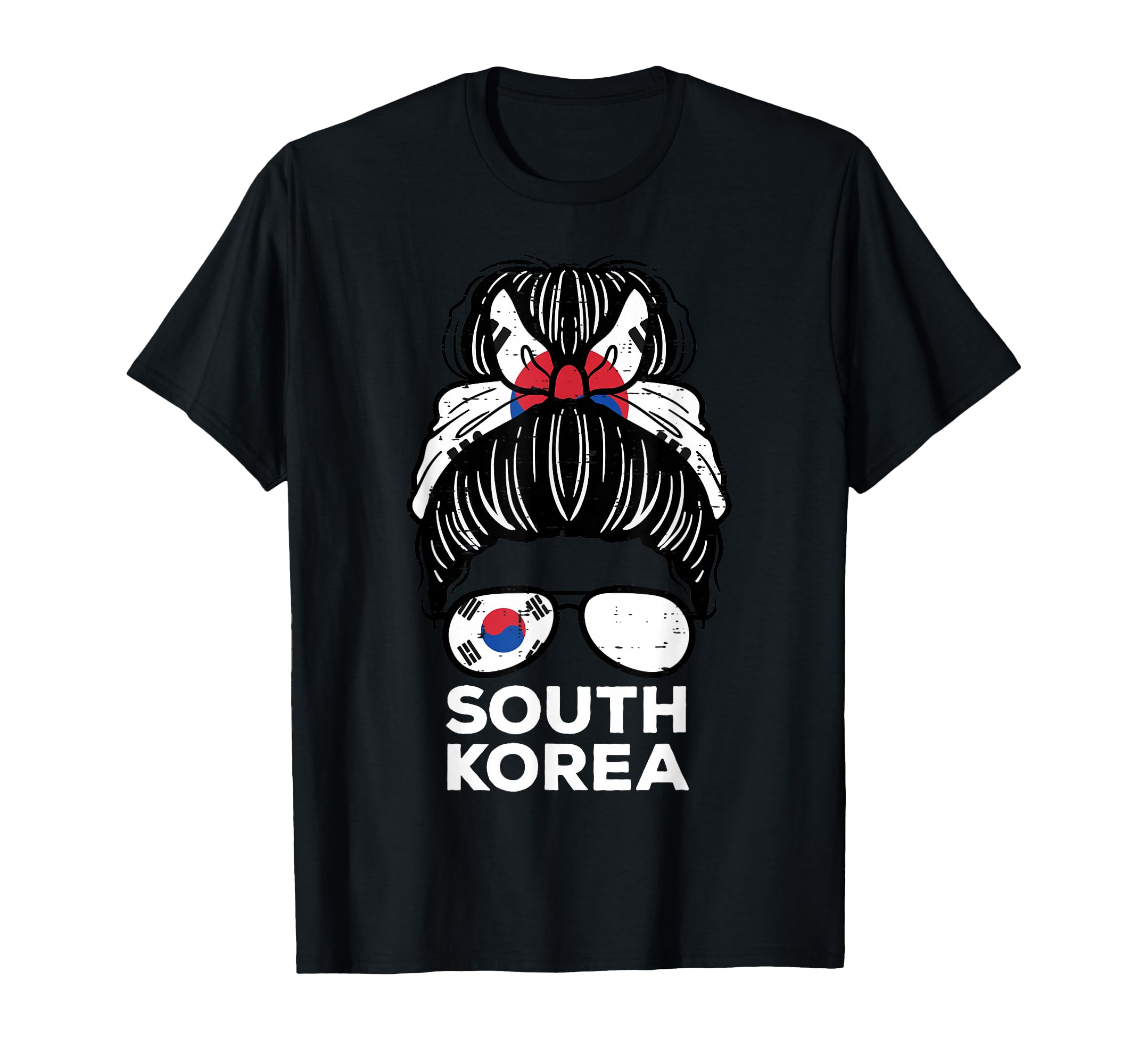 South Korea Flag Hairbun Football T-Shirt - Custom Art Print for Adults