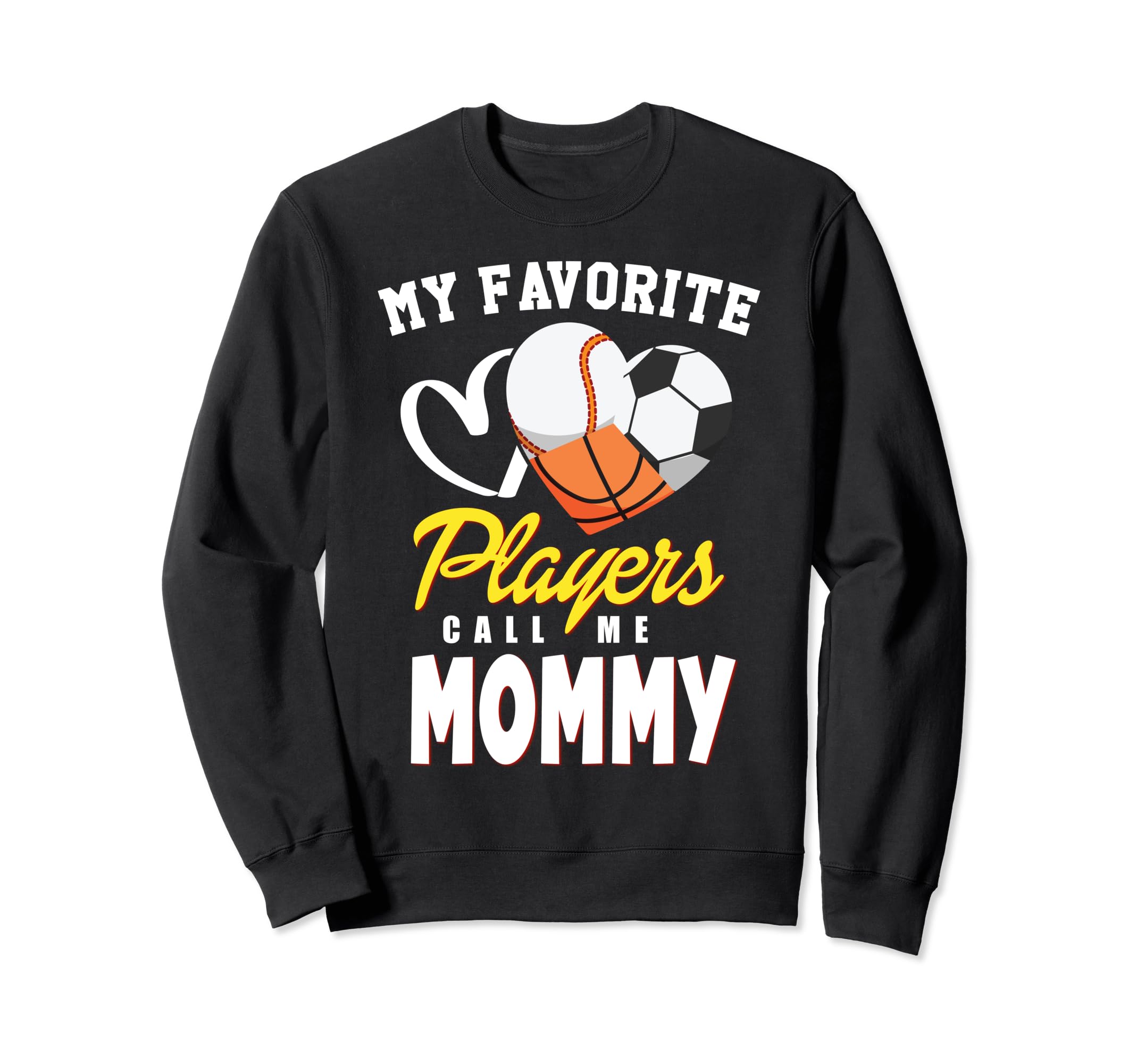 My Favorite Players Baseball Soccer Sweatshirt - Trendy Graphic for Adults