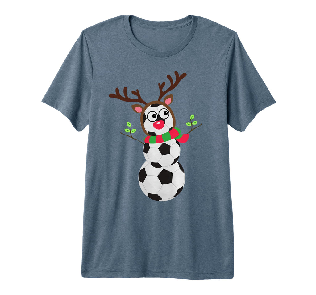 Soccer Balls Snowman Winter Sports T-Shirt - Custom Art Print for Adults