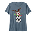 Soccer Balls Snowman Winter Sports T-Shirt - Custom Art Print for Adults