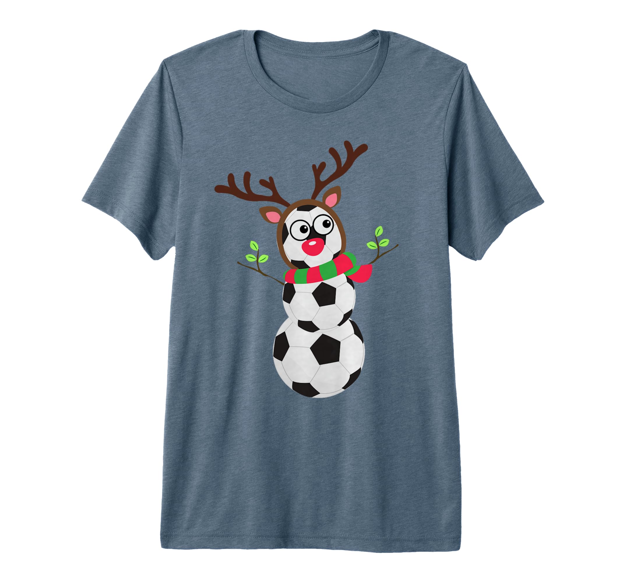 Soccer Balls Snowman Winter Sports T-Shirt - Custom Art Print for Adults