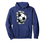 Soccer Ball Break Wall Soccer Sports Hoodie - Trendy Graphic for Adults