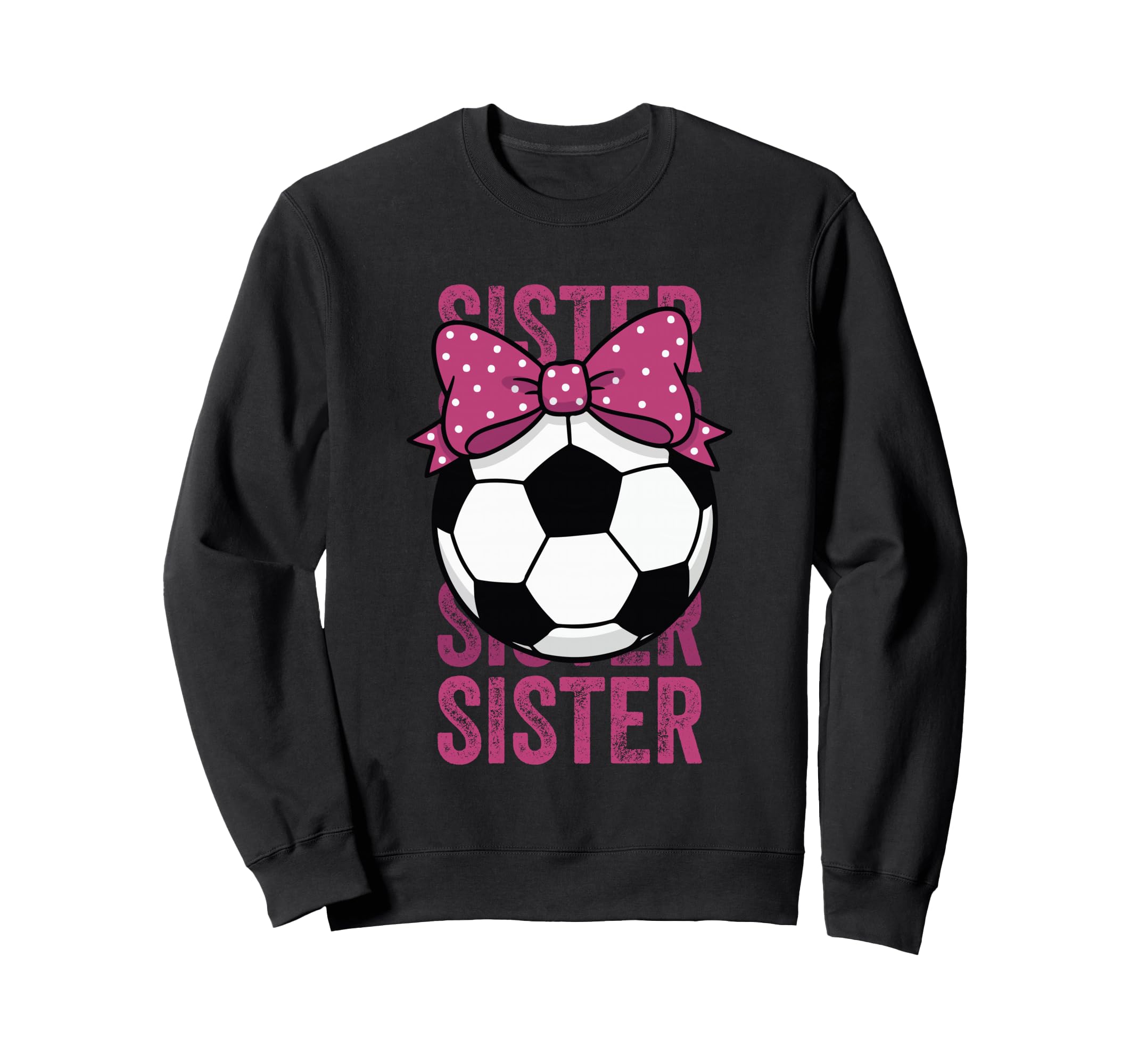 Soccer Sister Ball Coquette Bow Sweatshirt - Aesthetic Graphic for Adults
