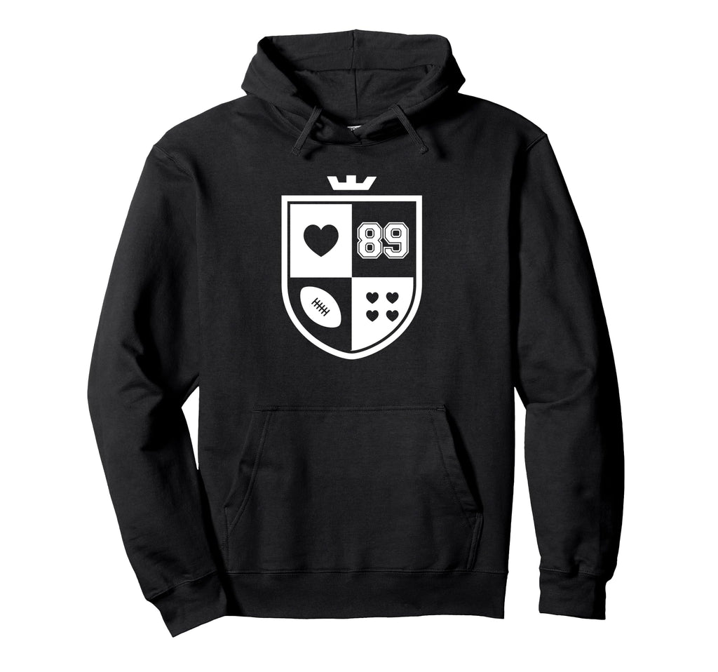 I Love Football I Heart Football Funny Hoodie - Graphic Print Unisex