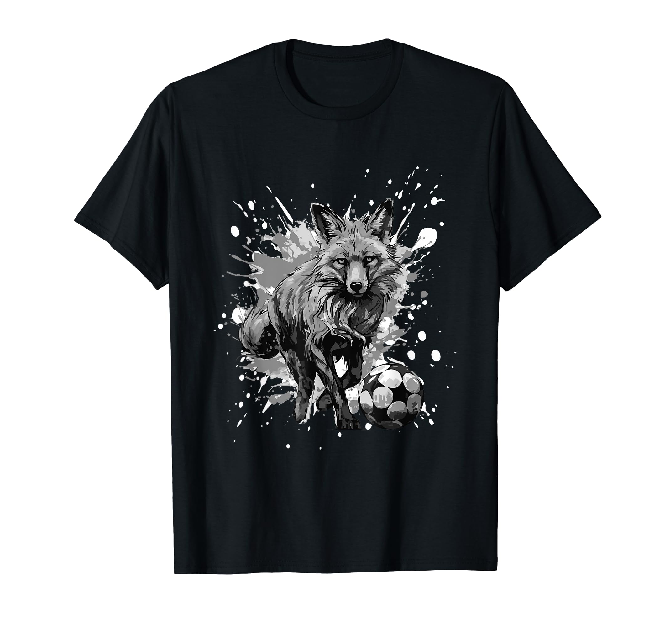 Fox Playing Soccer Sports Team T-Shirt - Fun Novelty Design for Adults