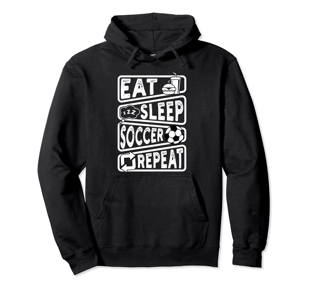 Eat Sleep Soccer Repeat Soccer Player Hoodie - Custom Art Print Men Women
