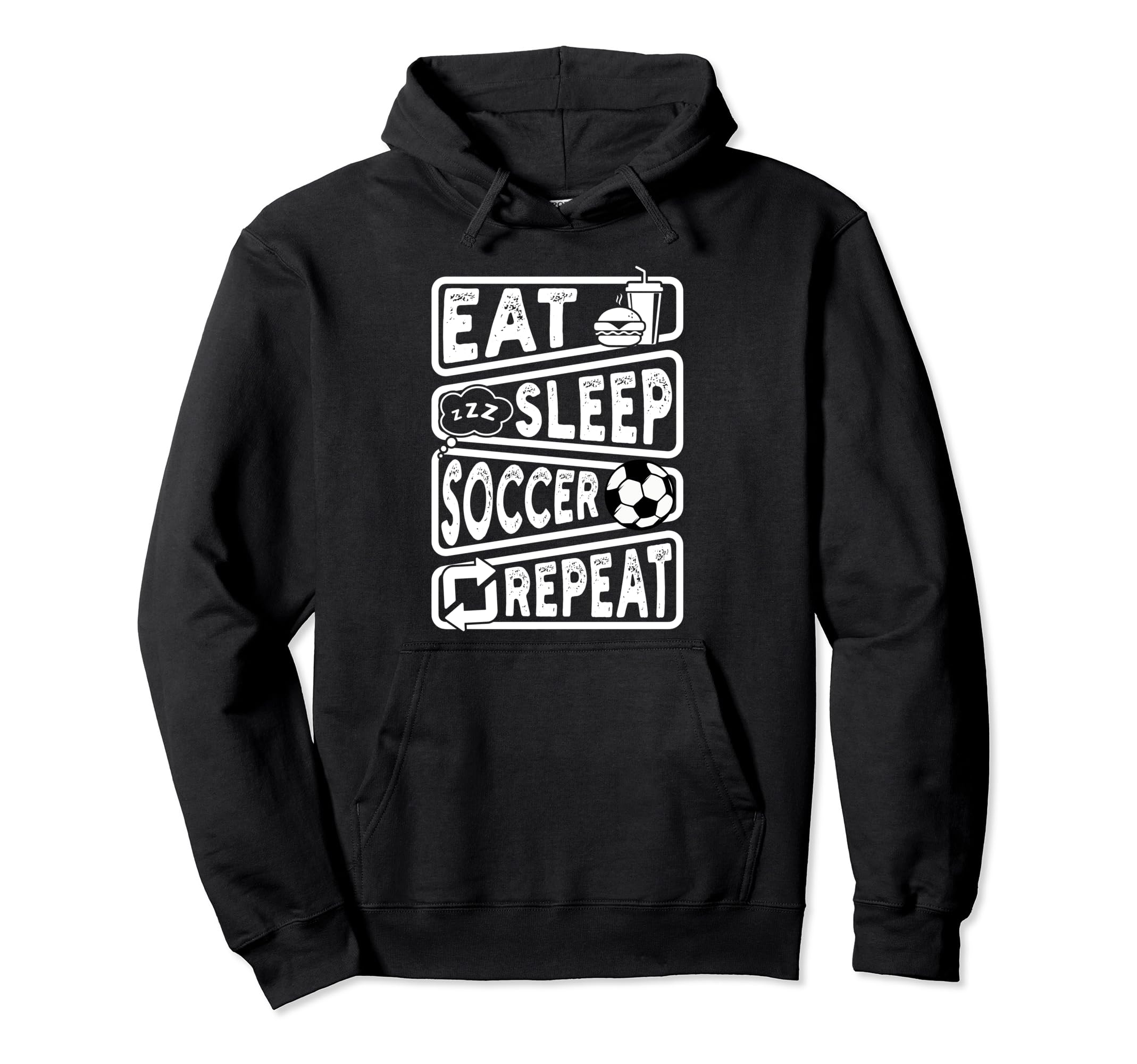 Eat Sleep Soccer Repeat Soccer Player Hoodie - Custom Art Print Men Women