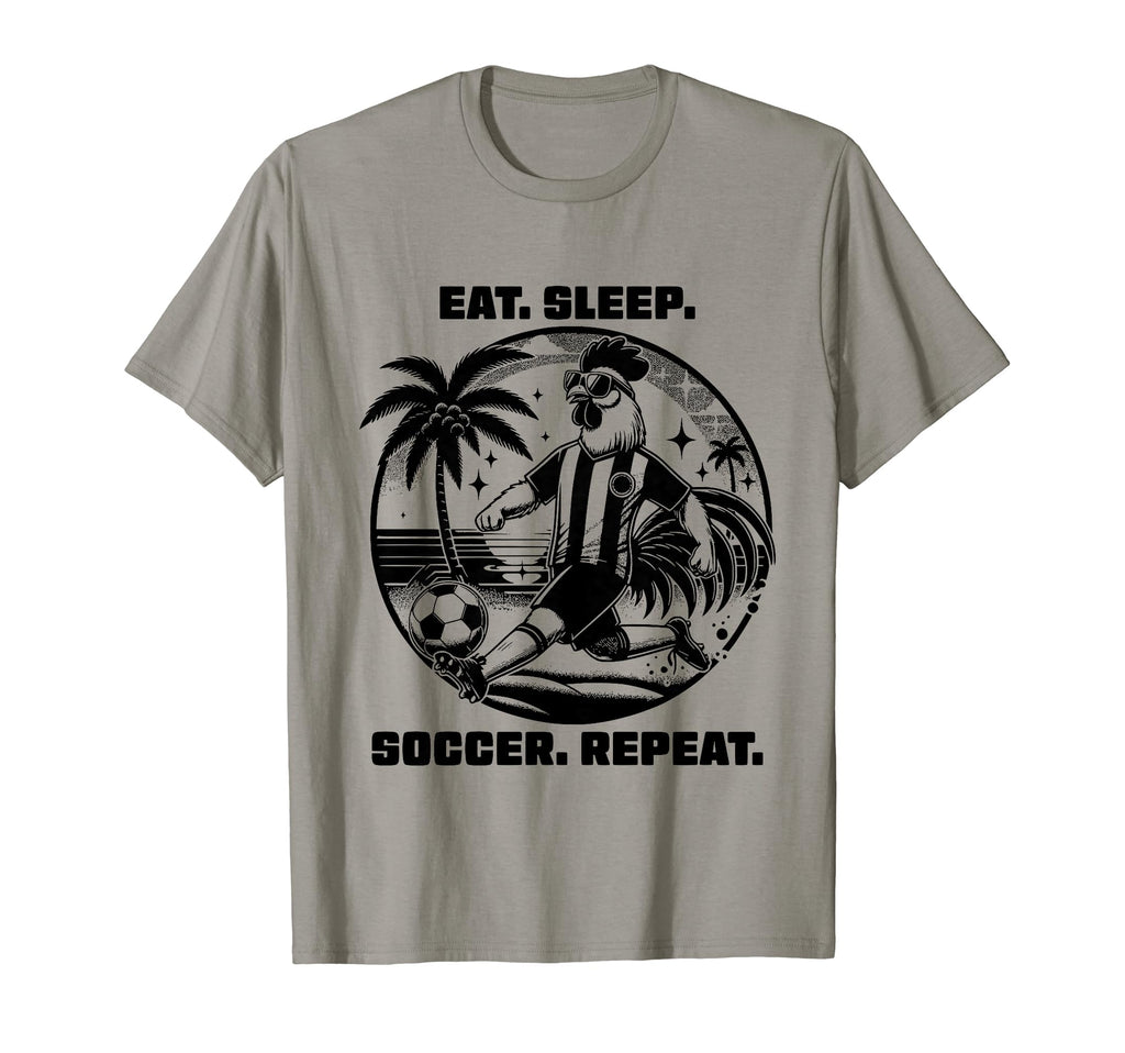 Eat Sleep Soccer Repeat Funny Soccer T-Shirt - Trendy Graphic Men Women