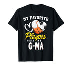 My Favorite Players Baseball Soccer T-Shirt - Graphic Print Unisex
