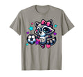 Soccer Raccoon Coquette Bow Trendy And T-Shirt - Unique Graphic Unisex