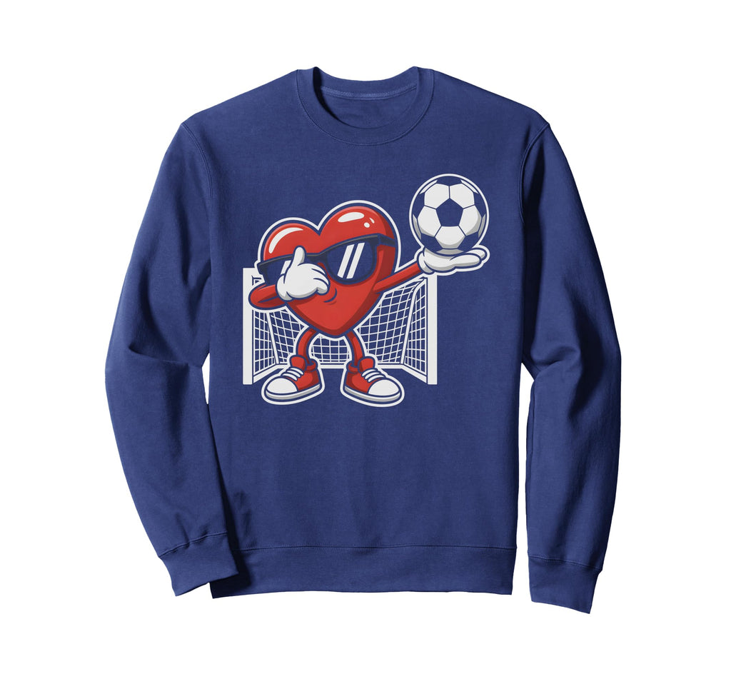 Kawaii Soccer Heart Love Dabbing Sweatshirt - Trendy Graphic Men Women