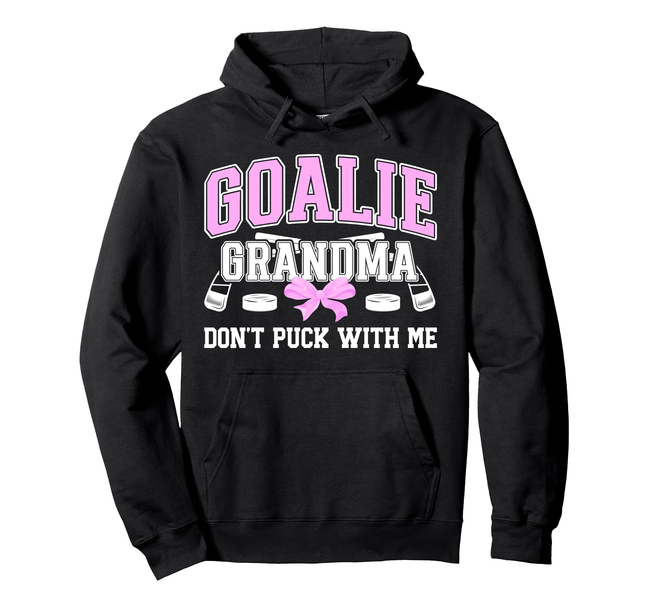 Hockey Goalie Grandma Funny Ice Hockey Hoodie - Graphic Print for Adults