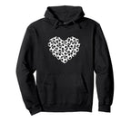 Heart Shaped Soccer Ball Artwork Hoodie - Trendy Graphic Unisex