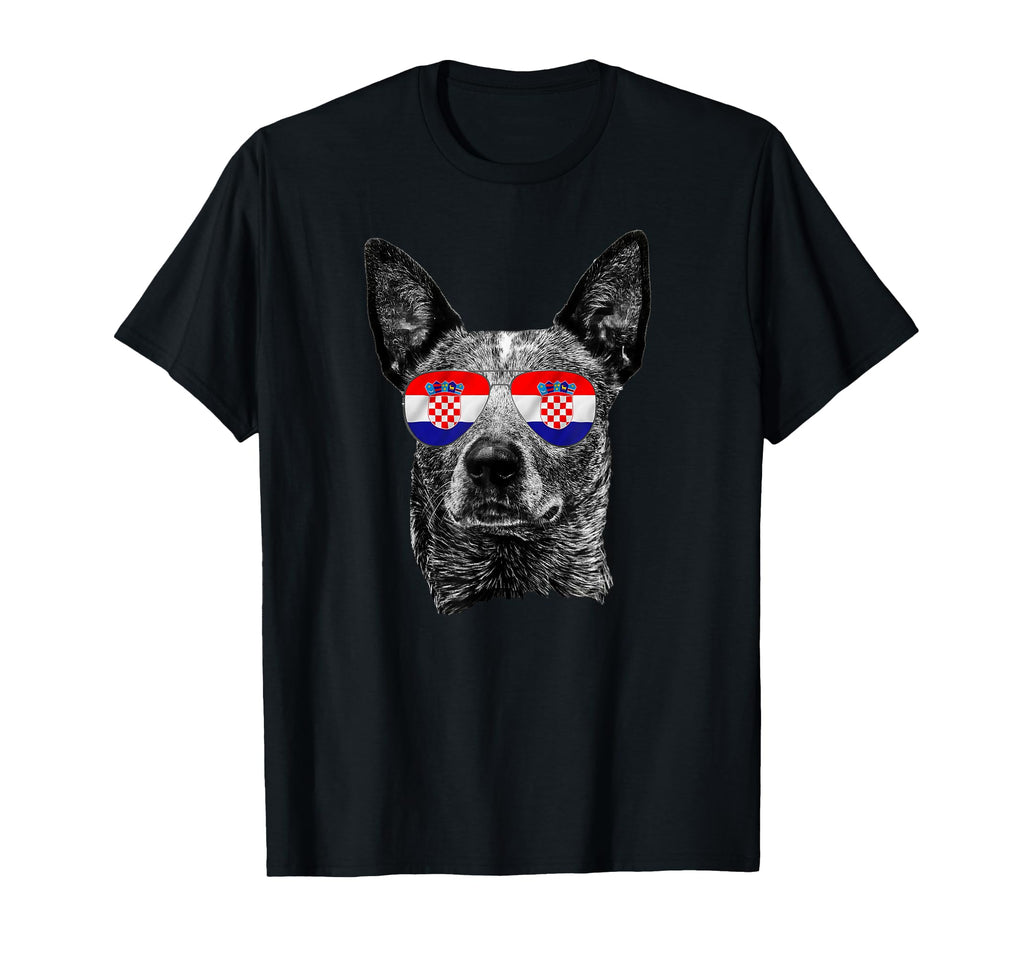 Croatia Dog Flag Sunglasses Football T-Shirt - Custom Art Print Men Women