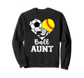 Ball Aunt Heart Funny Soccer Sweatshirt - Casual Everyday Wear for Adults