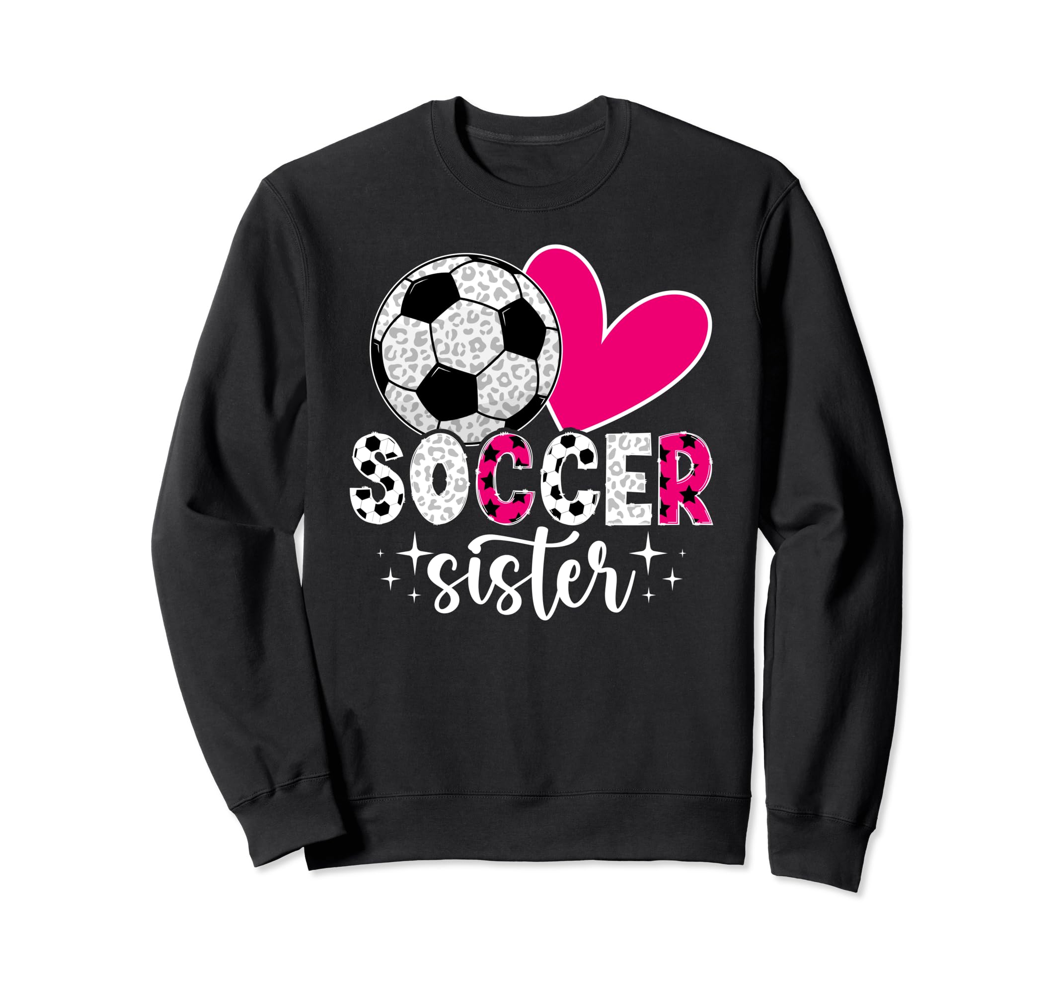 Soccer Sister Soccer Player Heart Sweatshirt - Streetwear Style Unisex