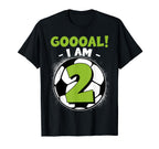 2 Year Old Birthday Soccer Themed T-Shirt - Aesthetic Graphic for Adults
